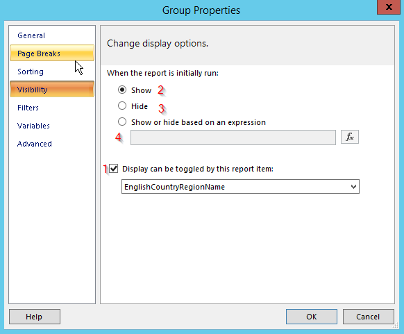 Group Properties - Group visibility