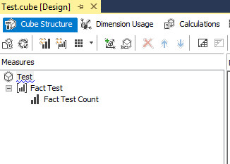 Picture 11- Visual Studio - Cube structure - Measures